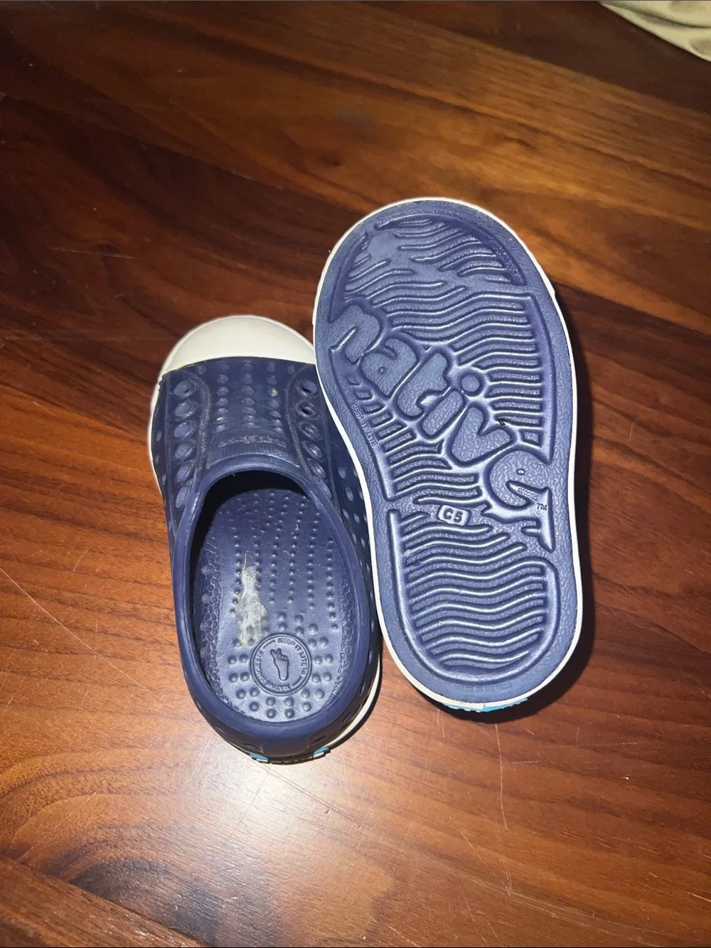 Native Navy and White Slip-On Water Shoes